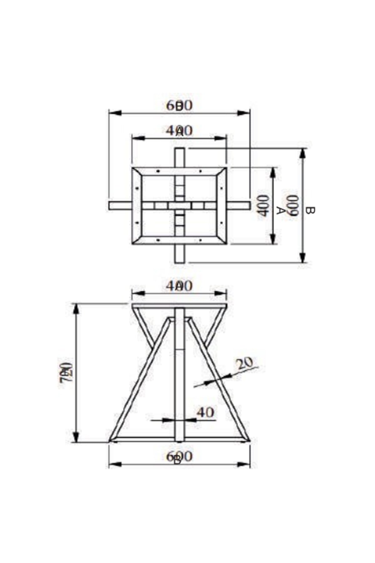 Ardiç Küçük Kafe Masa Ayağı. Payanda Ardiç Küçük modeli.