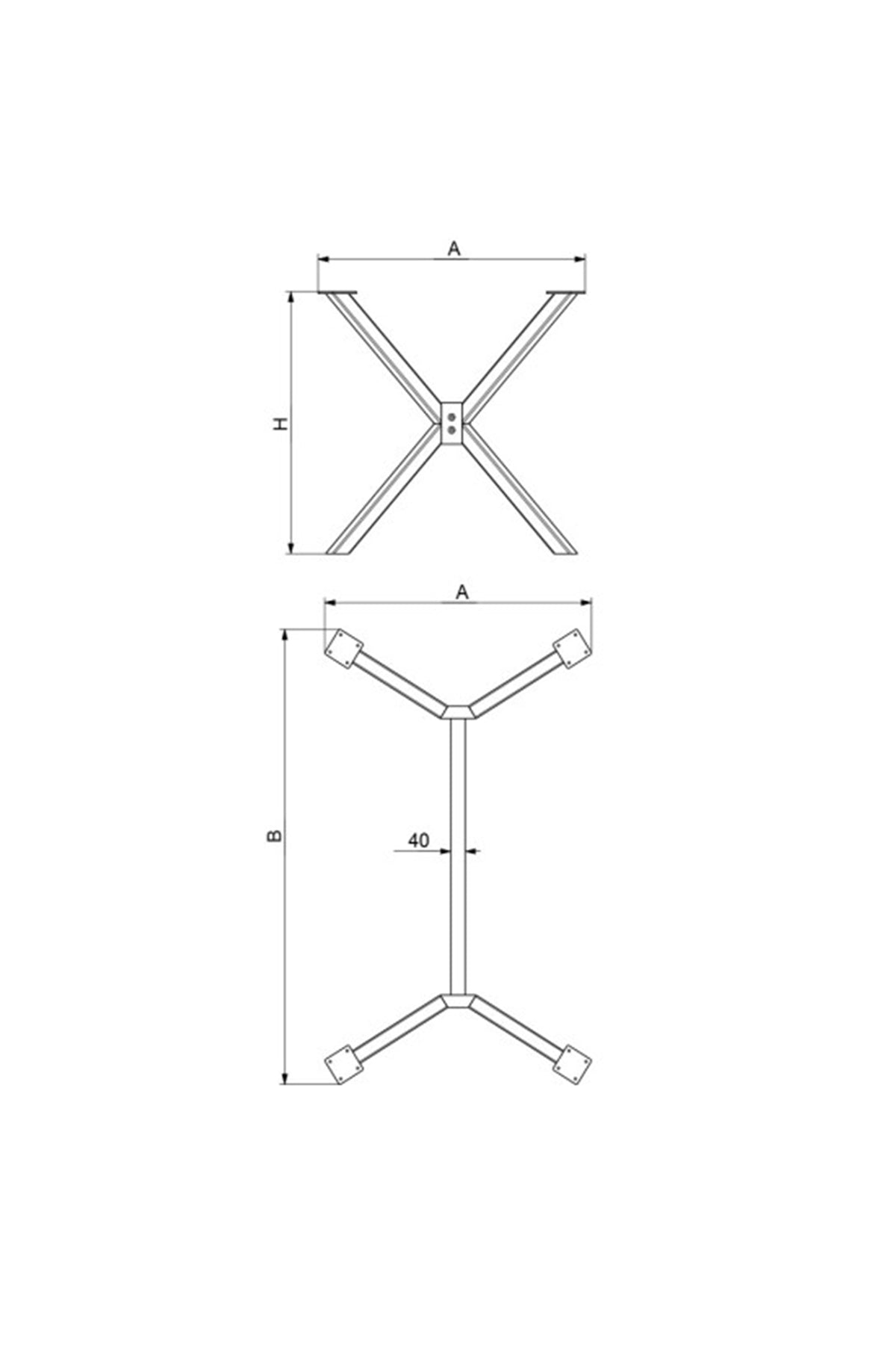 Banyan Ofis ve Yemek Masası Ayağı. Payanda Banyan modeli.