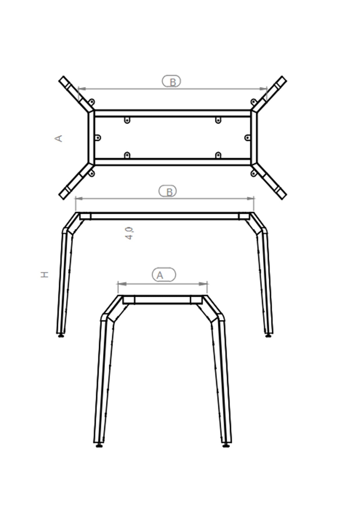Demo Ofis ve Yemek Masası Ayağı. Payanda Demo modeli.