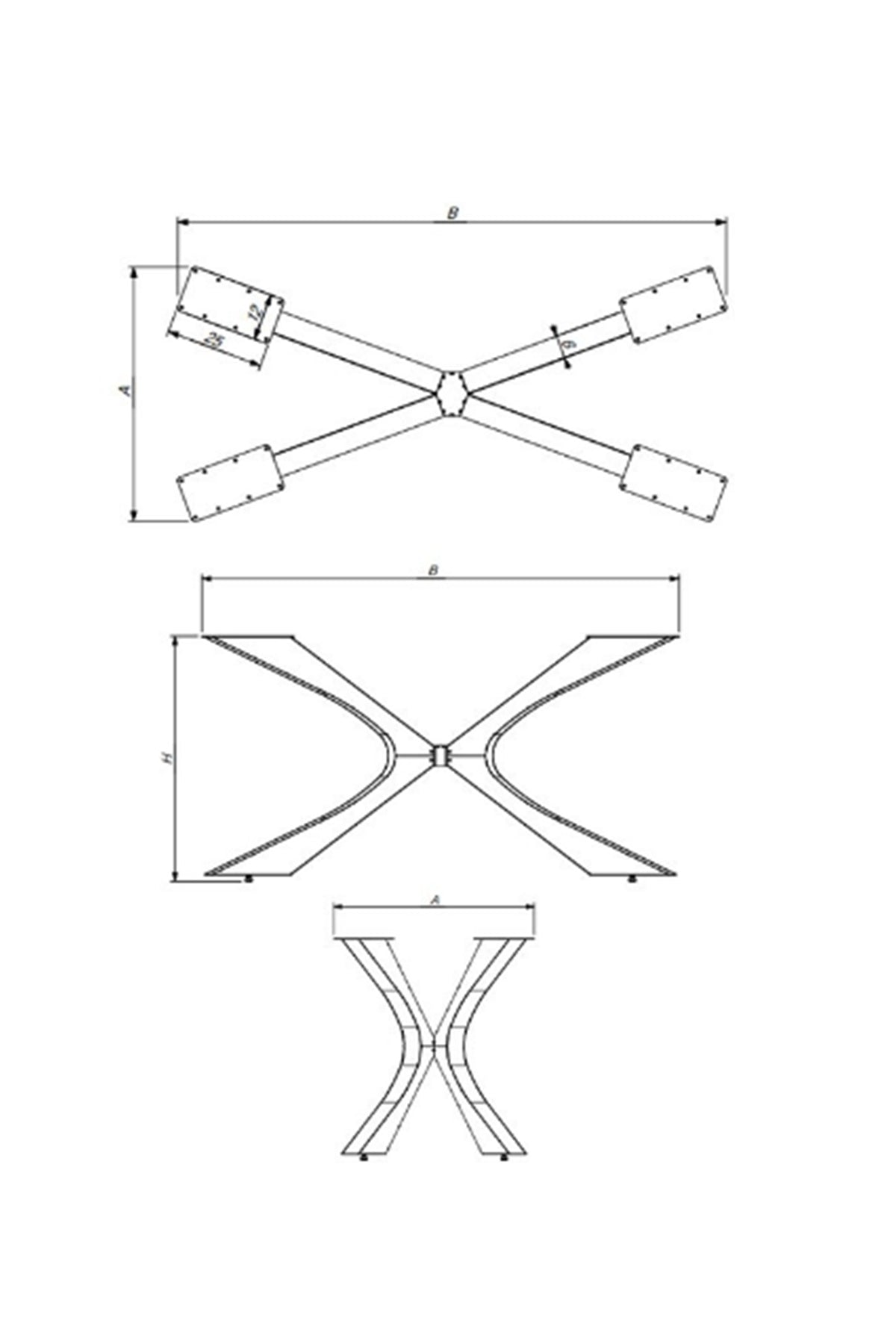 Yilki Ofis ve Yemek Masası Ayağı. Payanda Yilki modeli.