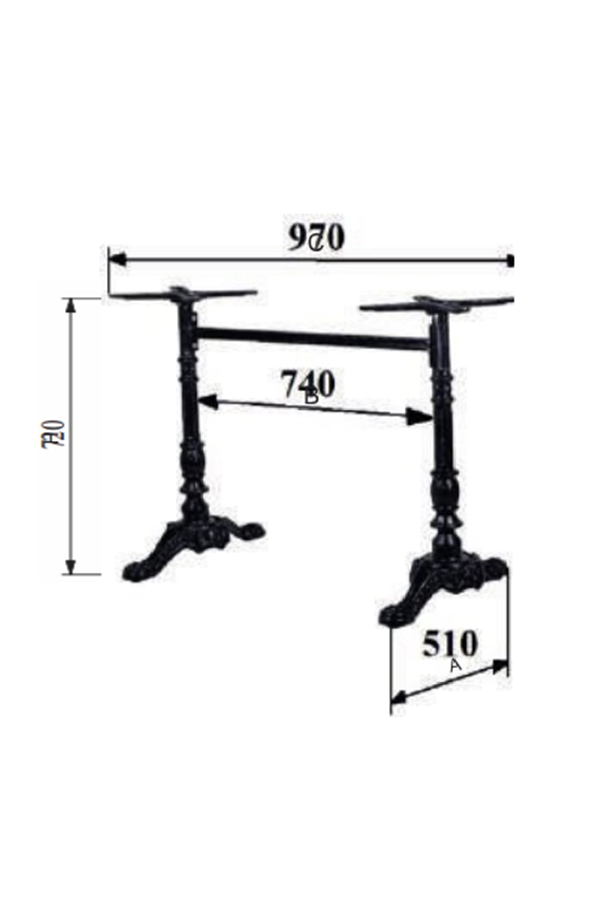 Çam Çiftli Kafe Masa Ayağı. Payanda Çam Çiftli modeli.