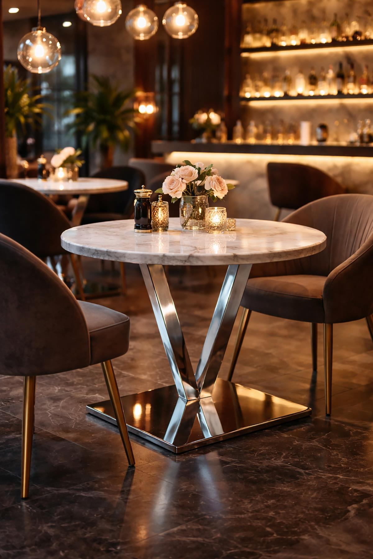 Azelya Kafe Masa Ayağı | H720mm | Payanda Metal